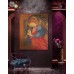 Vlámský gobelín tapiserie  -  Ange au Flageolet by William Morris